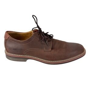Florsheim Norwalk Oxford Mens Size 12M Brown‎ Leather Shoes Lace Up